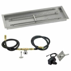 36" X 12" Rectangular Drop-In Pan With Spark Ignition Kit - Natural Gas - By American Fireglass