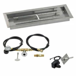 24" X 8" Rectangular Drop-In Pan With Spark Ignition Kit - Propane - By American Fireglass