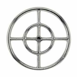 12" Double Ring Round Burner - Stainless Steel W/ 1/2" Inlet