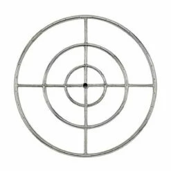 30" Triple Ring Fire Pit Burner - Stainless Steel 3/4" Inlet