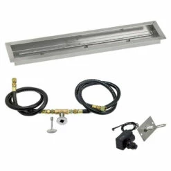 36" X 6" Linear Channel Drop-In Pan With Spark Ignition Kit - Natural Gas - By American Fireglass