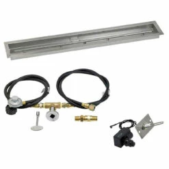 48" X 6" Linear Channel Drop-In Pan With Spark Ignition Kit - Propane - By American Fireglass