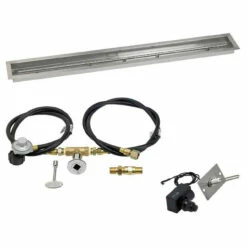 60" X 6" Linear Channel Drop-In Pan With Spark Ignition Kit - Propane - By American Fireglass