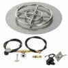 18 Inch Round Flat Pan Spark Ignition Kit (12 Inch Ring) - Propane - By American Fireglass