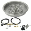 19" Round Drop-In Pan With Spark Ignition Kit Propane - By American Fireglass