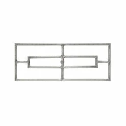 The Outdoor Plus Stainless Steel Double Rectangle Gas Fire Pit Burner