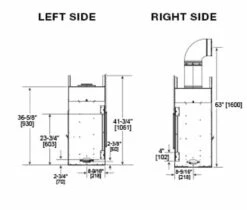 Echelon II 36" Direct Vent Fireplace | Majestic -DIMPLEX Sales Store Side View 56082.1600856503