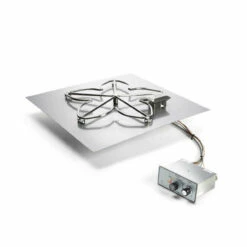 18" Square Flat Pan Penta Burner Fire Pit Insert - Push Button Ignition - HPC