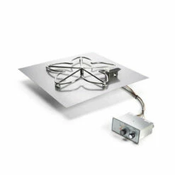 24" Square Flat Pan Penta Burner Fire Pit Insert - Push Button Ignition - HPC