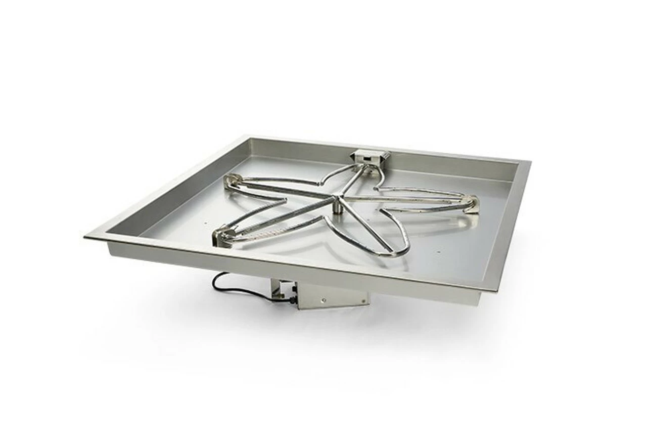 30" Square Bowl Pan Penta Burner Fire Pit Insert – HI/LO - Electronic Ignition - HPC 1 30" Square Bowl Pan Penta Burner Fire Pit Insert – HI/LO - Electronic Ignition - HPC