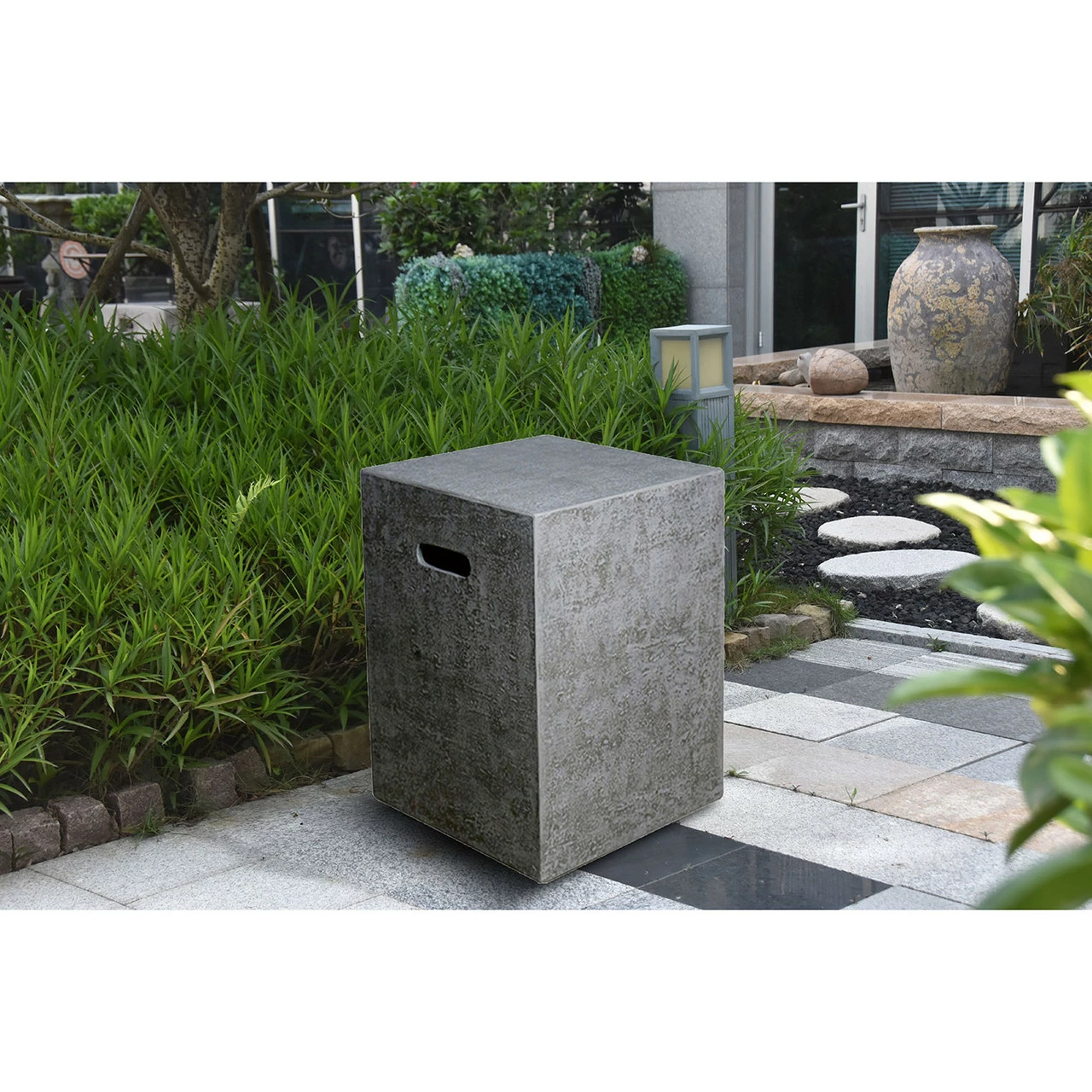 Elementi Square Propane Tank Cover Travertine Texture 16" X 16" 3 Elementi Square Propane Tank Cover Travertine Texture 16" X 16" - Image 3
