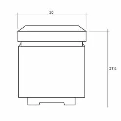 TAVConcrete Propane Enclosure 20" X 20" -DIMPLEX Sales Store Tav Dimensions 1x1 web 08587.1612299256