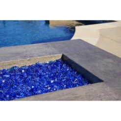 Tavola 1 Rectangular Concrete Fire Pit 56" X 38" -DIMPLEX Sales Store Tavola 1 Pewter Prism Hardscapes Fire Pit Table Blue Fire Glass web 30719.1673983036