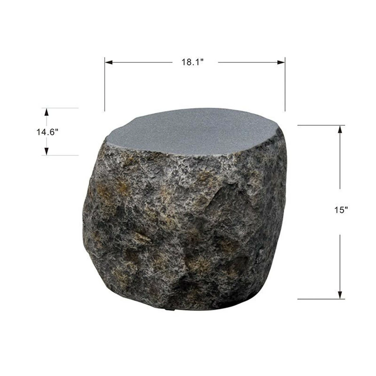 Elementi Boulder Seat 19" X 17" 3 Elementi Boulder Seat 19" X 17" - Image 3