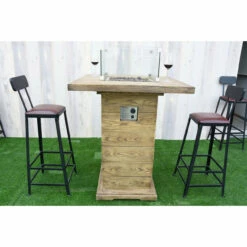Elementi Rova Bar Fire Table 34" X 34" -DIMPLEX Sales Store YKuqEkOA 63438.1656623886