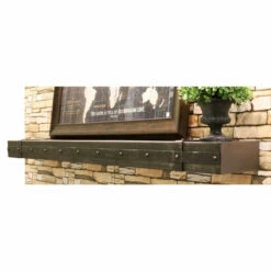 4ft Steel Mantel Shelf -DIMPLEX Sales Store aged iron banding mantel 81731.1556749823