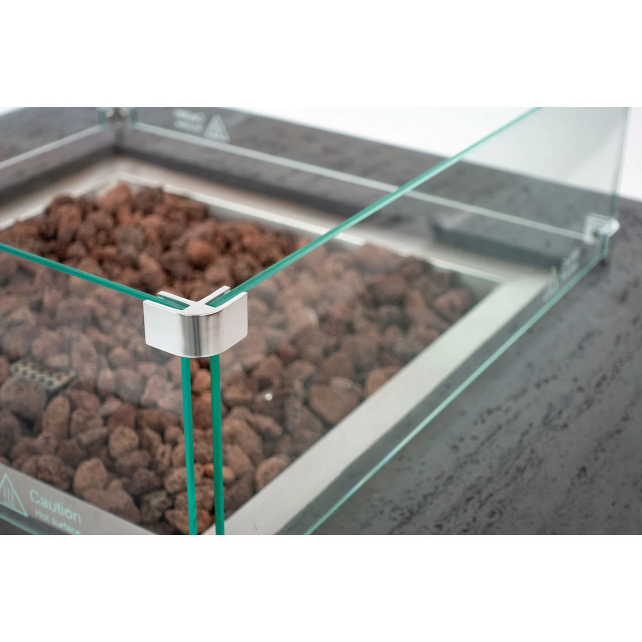 Albany Natural Color Pewter Finish Square Fire Pit Table - Concrete GFRC | AMS Fireplace 3 Albany Natural Color Pewter Finish Square Fire Pit Table - Concrete GFRC | AMS Fireplace - Image 3