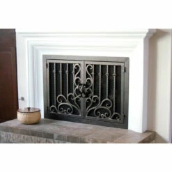 Arcadia Rectangular Fireplace Door - Wrought Iron -DIMPLEX Sales Store arcadia 10 rectangular fireplace door web10 98748.1581639489