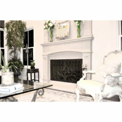 Arcadia Rectangular Fireplace Door - Wrought Iron -DIMPLEX Sales Store arcadia 10 rectangular fireplace door web3 00468.1581639489
