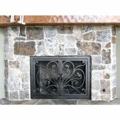 Azalea Rectangular Fireplace Door - Wrought Iron -DIMPLEX Sales Store azalea 6 03 web 20119.1581631319