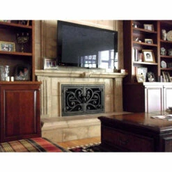 Azalea Rectangular Fireplace Door - Wrought Iron -DIMPLEX Sales Store azalea 6 04 web 80439.1581631319