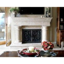 Azalea Rectangular Fireplace Door - Wrought Iron -DIMPLEX Sales Store azalea 6 05 web 51231.1581631319