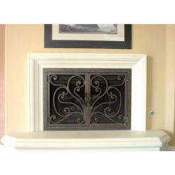 Azalea Rectangular Fireplace Door - Wrought Iron -DIMPLEX Sales Store azalea 6 08 web 95311.1581631319