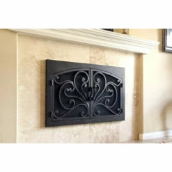 Azalea Rectangular Inside Arch Fireplace Door - Wrought Iron -DIMPLEX Sales Store azalea 6 arch rec web1 29007.1582140462