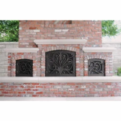 Azalea Arched Fireplace Door - Wrought Iron -DIMPLEX Sales Store azalea 6 arch web2 58710.1582825351