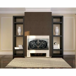 Azalea Rectangular Fireplace Door - Wrought Iron -DIMPLEX Sales Store azalia 6 living room web 80580.1581631319