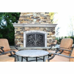Big Sur Arched Fireplace Door - Wrought Iron -DIMPLEX Sales Store big sur 5 arch web3 44765.1581970965