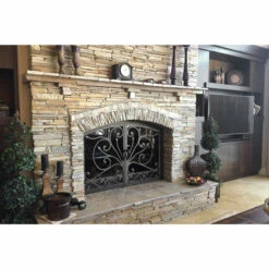 Big Sur Arched Fireplace Door - Wrought Iron -DIMPLEX Sales Store big sur 5 arch web4 19615.1581970965