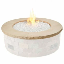 Concrete Top For Round Bronson Block Gas Fire Pit Kit (4 Pieces Total) BRON52-TC-K - The Outdoor Greatroom Company -DIMPLEX Sales Store bron52 lt tc a 02 21 07853.1659079293