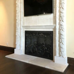Camellia Rectangular Fireplace Door - Wrought Iron -DIMPLEX Sales Store camellia 49 fireplace door web4 08679.1655848294