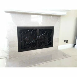 Classic Rectangular Fireplace Door - Wrought Iron -DIMPLEX Sales Store classic 1 fireplace door marble 32856.1582137181