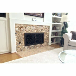 Classic Rectangular Fireplace Door - Wrought Iron -DIMPLEX Sales Store classic 1 fireplace door stacked stone 90683.1582137183