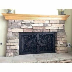 Classic Rectangular Fireplace Door - Wrought Iron -DIMPLEX Sales Store classic 1 fireplace door stone 32112.1582137181