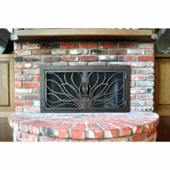 Coral Rectangular Fireplace Door - Wrought Iron -DIMPLEX Sales Store coral 15 rectangular fireplace door web2 66395.1574815872