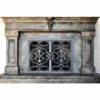 Courtyard Rectangular Fireplace Door- Wrought Iron