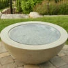 Outdoor GreatRoom Round Grey Glass Burner Cover For CF-30 - 30-R-GGC
