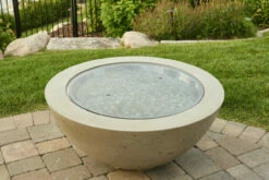 Outdoor GreatRoom Round Grey Glass Burner Cover For CF-30 - 30-R-GGC