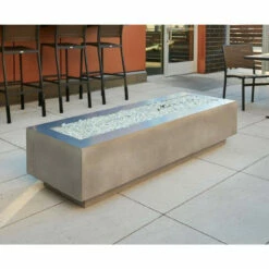 Cove 72" Linear Gas Fire Pit Table CV-72 - The Outdoor Greatroom Company -DIMPLEX Sales Store cv 72stainlessglassbeadedit 68030.1658237945