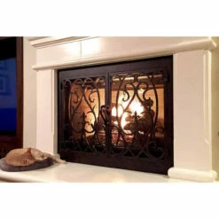 Dawas Rectangular Fireplace Door - Wrought Iron -DIMPLEX Sales Store dawas 41 fireplace door web3 29675.1574813198