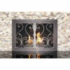 Del Mar Rectangular Fireplace Door - Wrought Iron