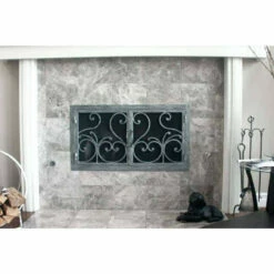 Del Mar Rectangular Fireplace Door - Wrought Iron -DIMPLEX Sales Store del mar 12 rectangular fireplace door web4 03274.1575310733
