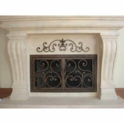 Del Mar Rectangular Fireplace Door - Wrought Iron -DIMPLEX Sales Store del mar 12 web8 46252.1575310733