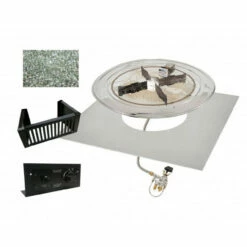 Square Do-it-Yourself Crystal Fire Plus Gas Burner Kit DIY-XS-K - The Outdoor GreatRoom