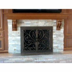Faraday Rectangular Fireplace Door - Wrought Iron -DIMPLEX Sales Store faraday 7 03 61308.1581637986