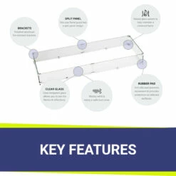 48" Rectangular Glass Wind And Flame Guard | American Fire Glass -DIMPLEX Sales Store fg afpp 48 bubbles 18176.1615938054