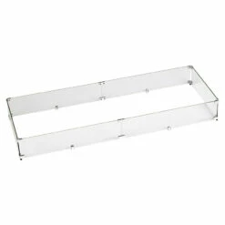 48" Rectangular Glass Wind And Flame Guard | American Fire Glass